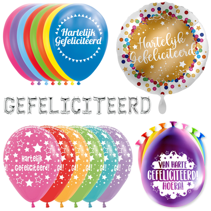 Gefeliciteerd Ballonnen - Partywinkel
