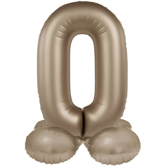 0 Jaar Cijfer Ballon Goud 72cm van Folat koop je bij Partywinkel