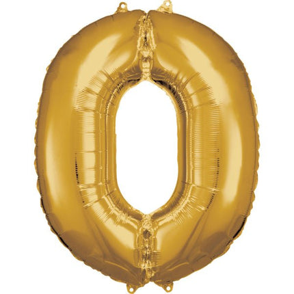 0 Jaar Cijfer Ballon Goud Glanzend Leeg 86cm van Riethmueller koop je bij Partywinkel