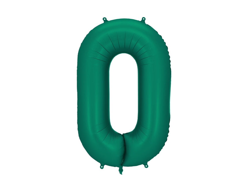 0 Jaar Cijfer Ballon Groen Leeg 86cm van Partydeco koop je bij Partywinkel