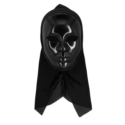Maschera Mimo con cappuccio nero