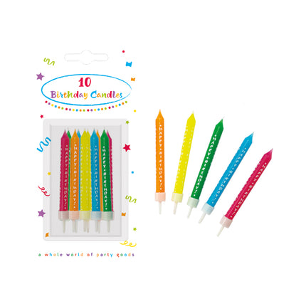 Candele di buon compleanno colorate con supporto 20 pezzi