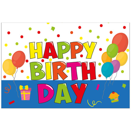 Tovaglia Happy Birthday Palloncini Colorati 1,8m