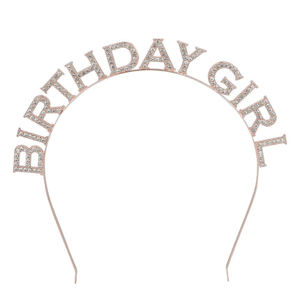 Cerchietto per capelli per ragazza di compleanno argento