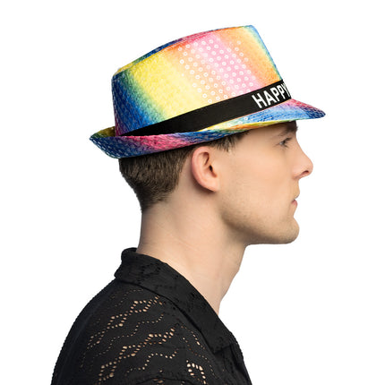 Cappello Arcobaleno 'Buon compleanno'