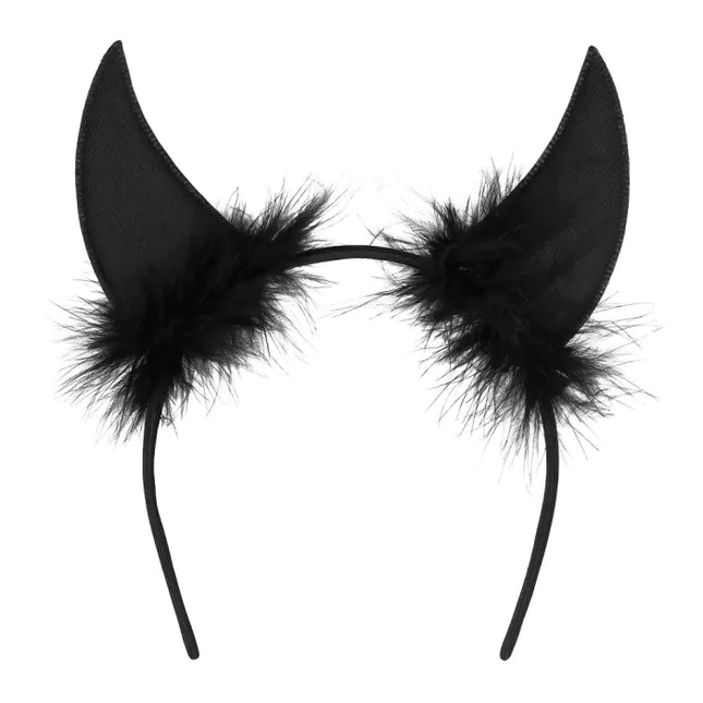 Cerchietto Halloween Diavolo Nero