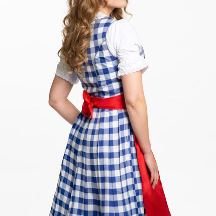 Abito Dirndl blu Oktoberfest 3 pezzi