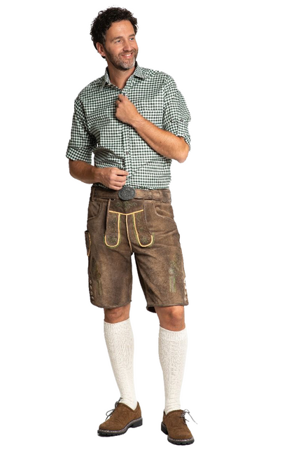 Lederhose marroni corte