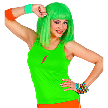 Canotta Neon Verde con Fulmine