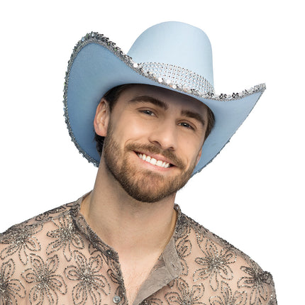 Cappello cowboy Spark azzurro