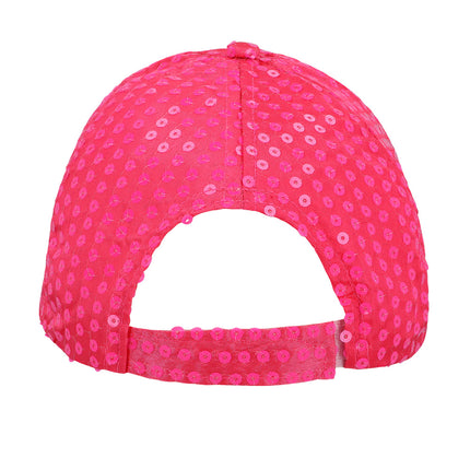 Cappellino Paillettes party rosa neon
