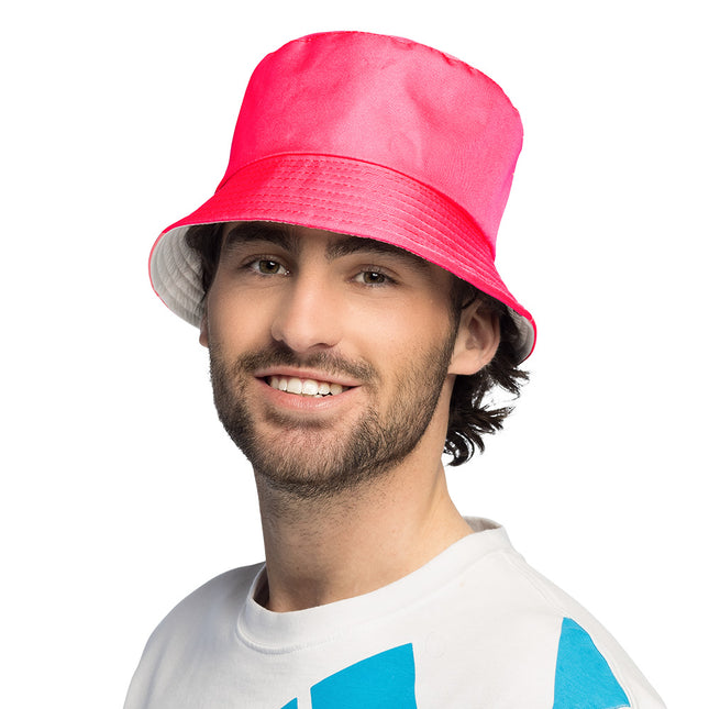 Cappello a secchiello Rave rosa neon