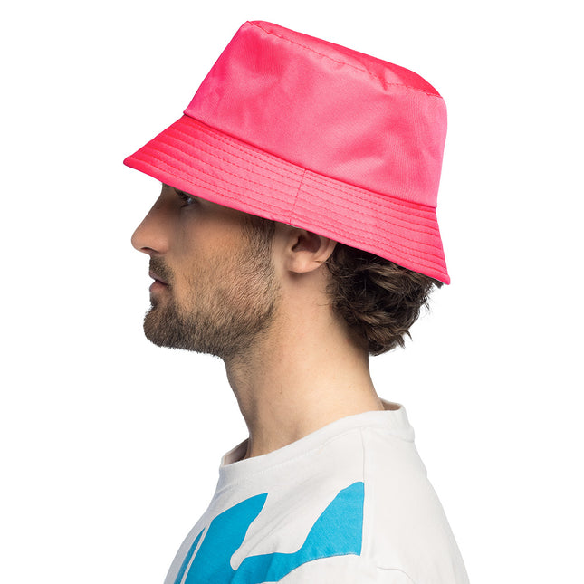 Cappello a secchiello Rave rosa neon