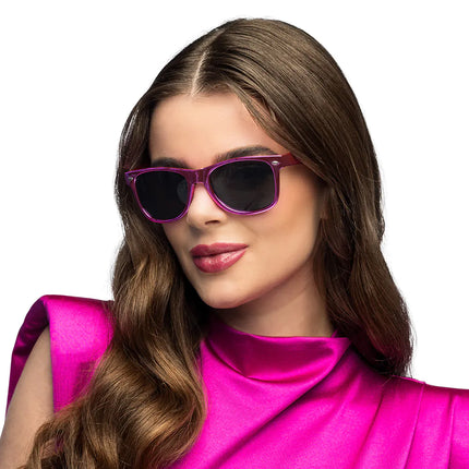 Occhiali da sole rosa lucidi