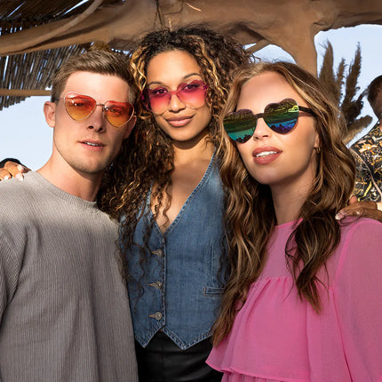 Party brile Festival cuori a specchio nero