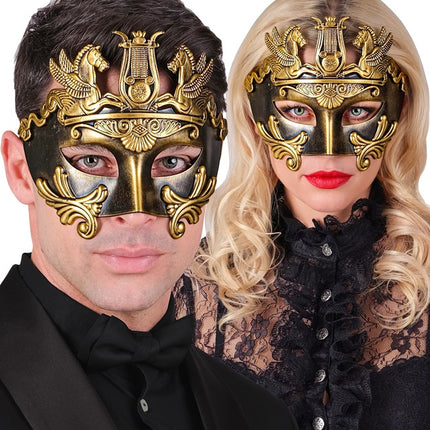 MASCHERA OCCHI GRECA/ROMANA ORO