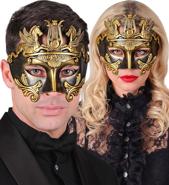 MASCHERA OCCHI GRECA/ROMANA ORO