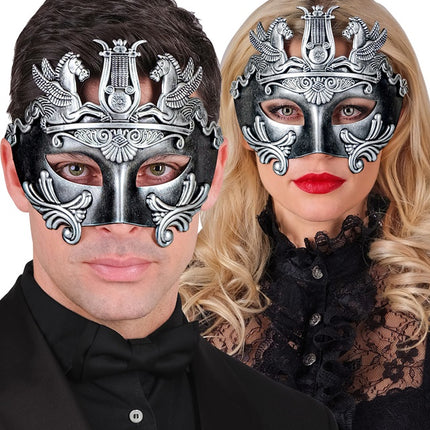 MASCHERA OCCHI GRECA/ROMANA ARGENTO