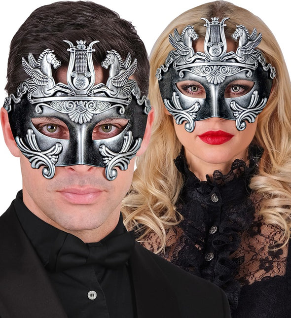 MASCHERA OCCHI GRECA/ROMANA ARGENTO