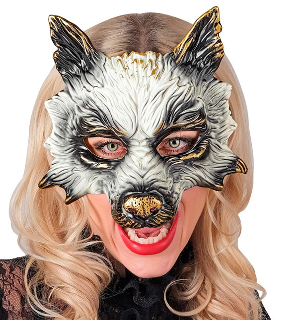 Maschera del Lupo Nero Bianco