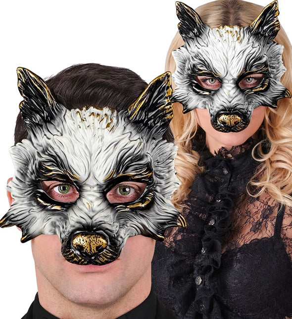 Maschera del Lupo Nero Bianco