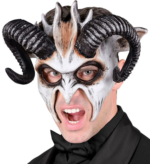 Maschera di Halloween Capra Nera Bianca