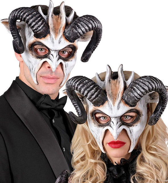 Maschera di Halloween Capra Nera Bianca