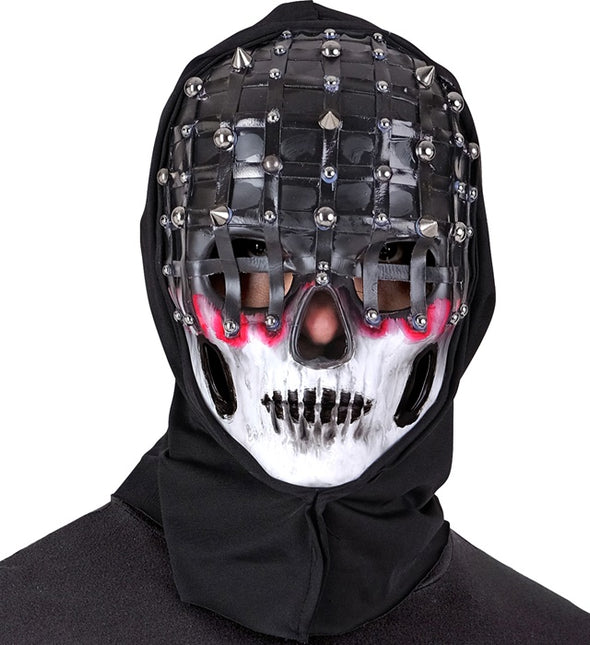 Maschera di Halloween Scheletro bianco nero a rete