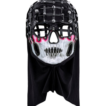 Maschera di Halloween Scheletro bianco nero a rete