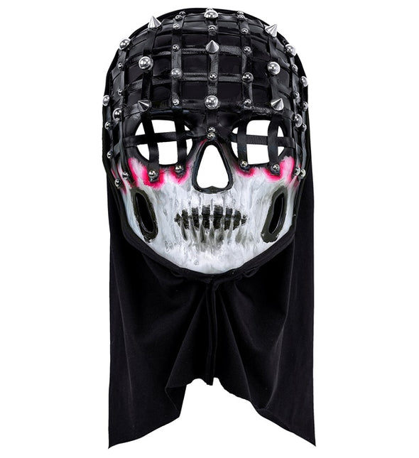 Maschera di Halloween Scheletro bianco nero a rete