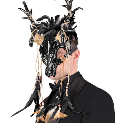 Maschera di Halloween Toro con piume