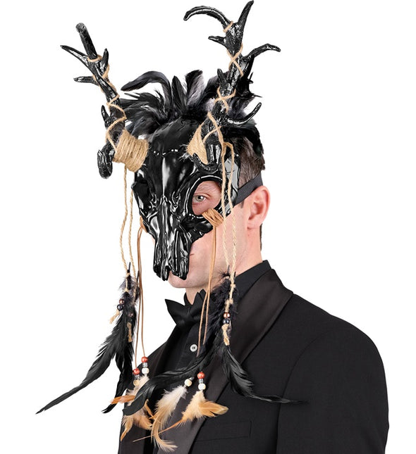 Maschera di Halloween Toro con piume