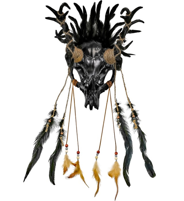 Maschera di Halloween Toro con piume