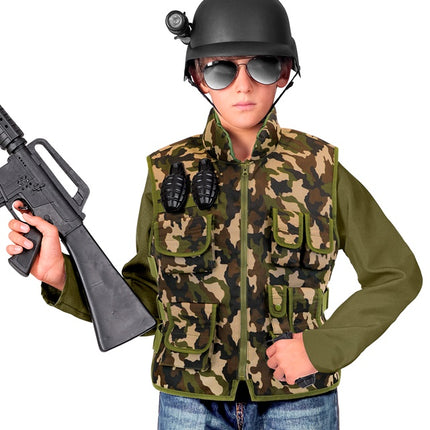 Gilet militare mimetico Bambino