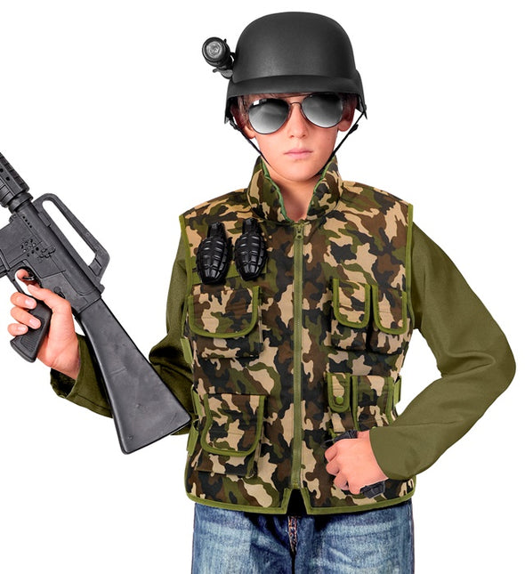 Gilet militare mimetico Bambino