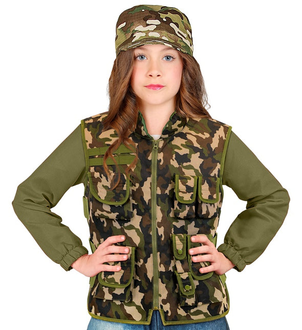Gilet militare mimetico Bambino