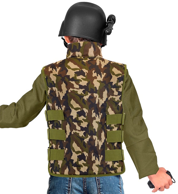 Gilet militare mimetico Bambino