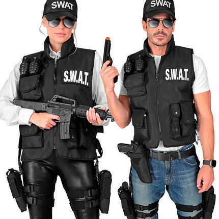 Fondina gamba destra nera tattica Uni