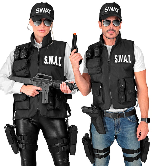 Fondina gamba destra nera tattica Uni