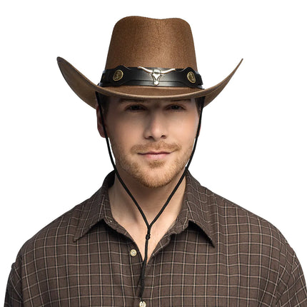 Cappello cowboy Wyatt marrone