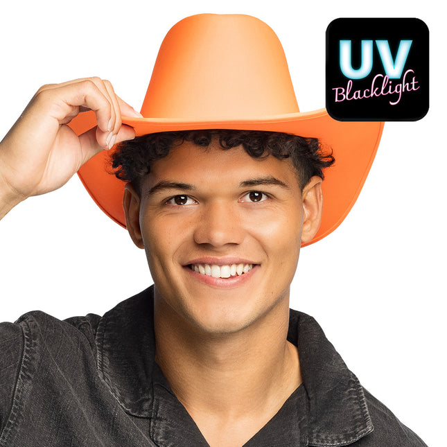 Cappello cowboy Blaze arancione neon