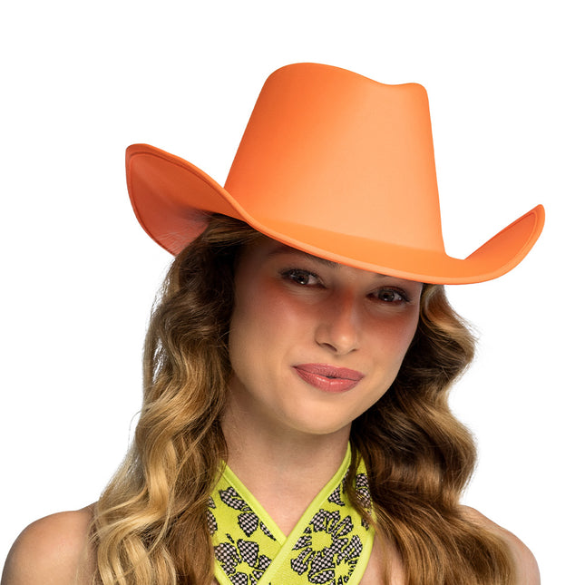 Cappello cowboy Blaze arancione neon