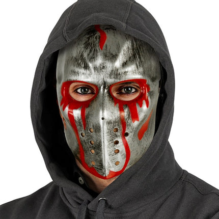 MASCHERA DA HOCKEY INSANGUINATA