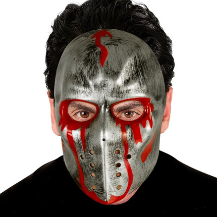 MASCHERA DA HOCKEY INSANGUINATA