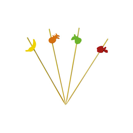 Prodotti in legno Stuzzicadenti decorati "Frutti" 24St