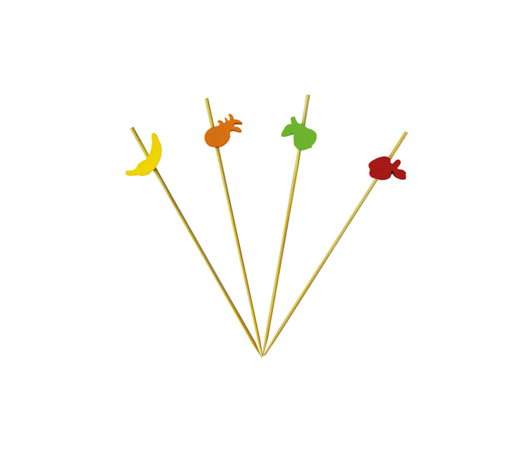 Prodotti in legno Stuzzicadenti decorati "Frutti" 24St
