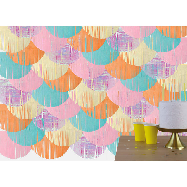 Decorazione murale colorata Pastello 2m