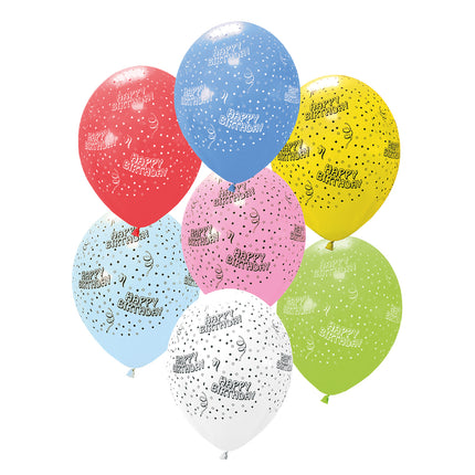 Palloncini di Buon Compleanno Vuoti 28cm 6 pezzi