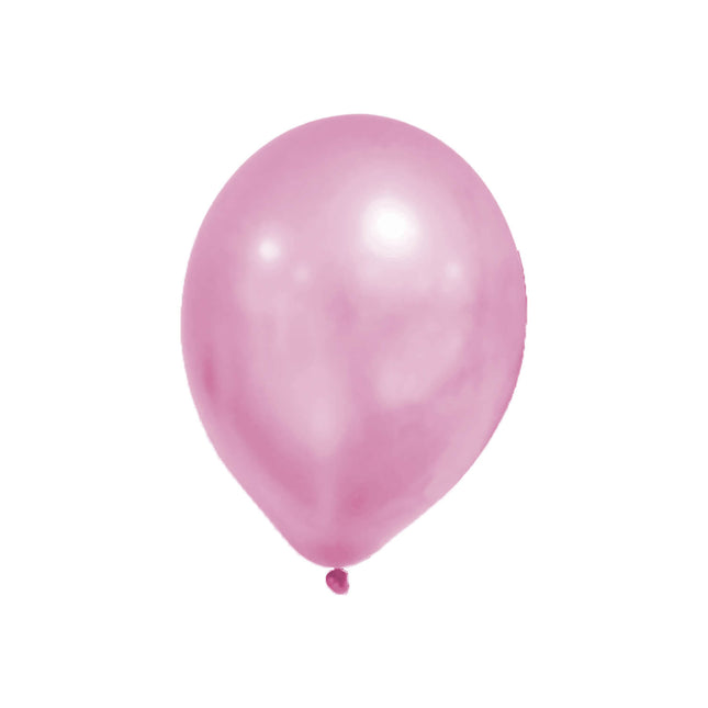 Palloncini rosa metallizzati pastello vuoti 8 pezzi
