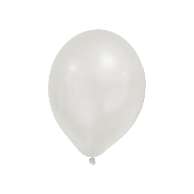Palloncini per feste Metallic Pastel White 8pz